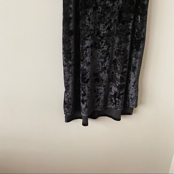 Twik-Crushed Velvet Spaghetti Strap Shift Dress - Picture 7 of 11